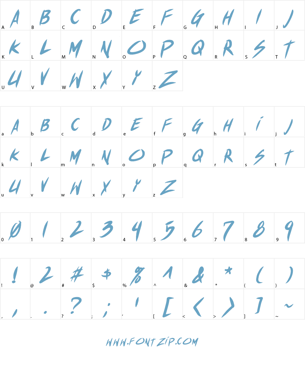 Akiba Punx Font Character