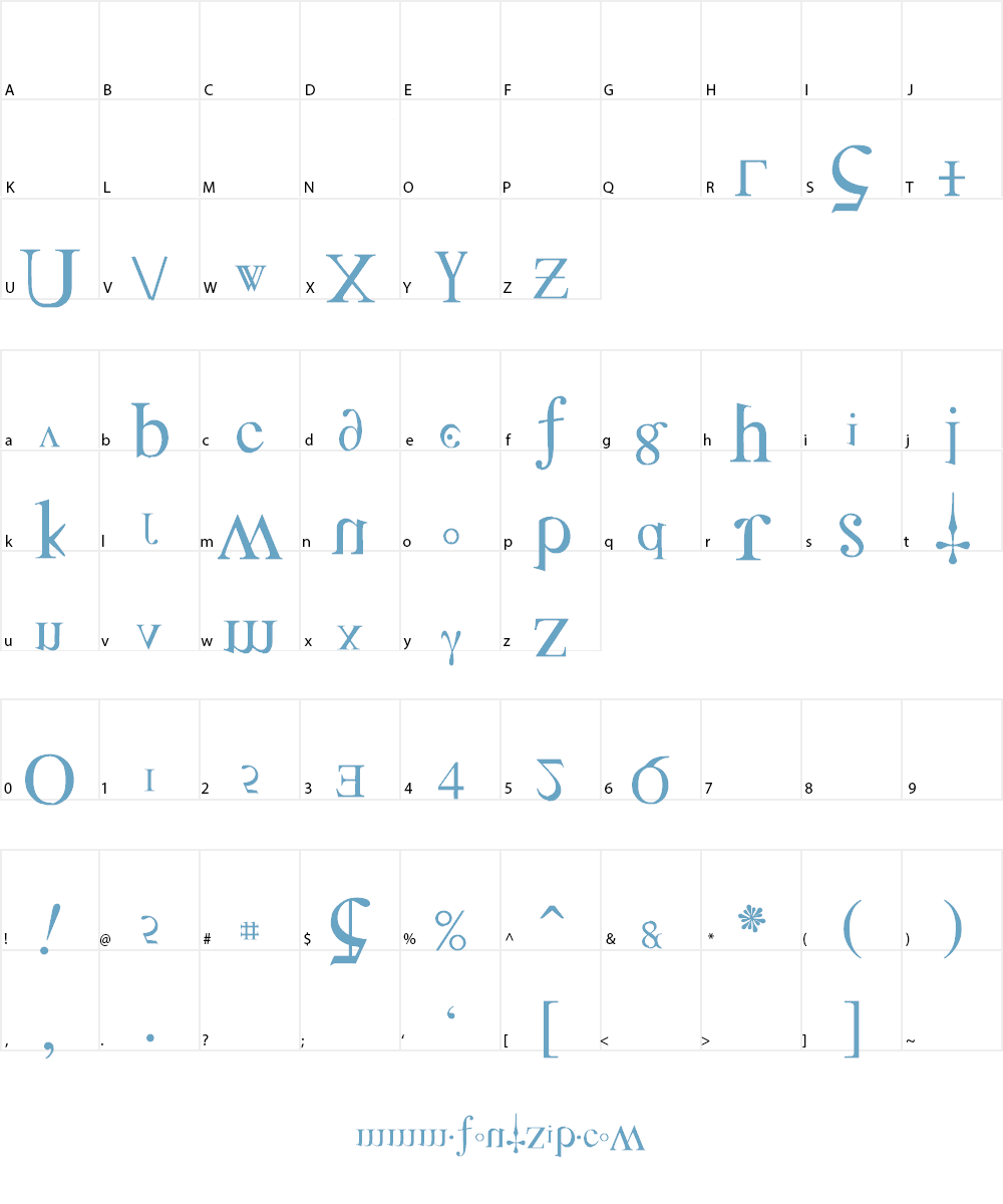 Distorted Faith Font Character