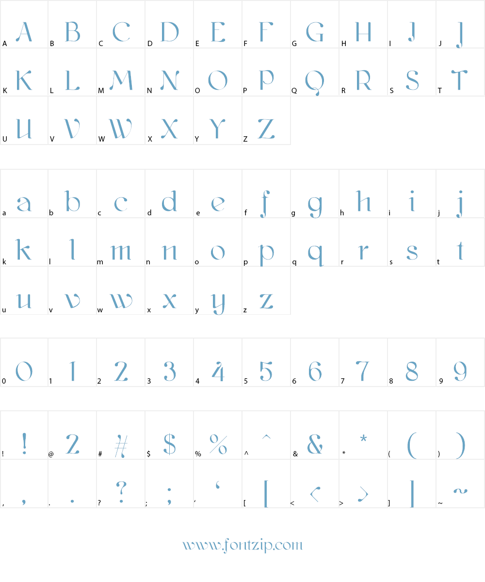 kawoszeh Font Character