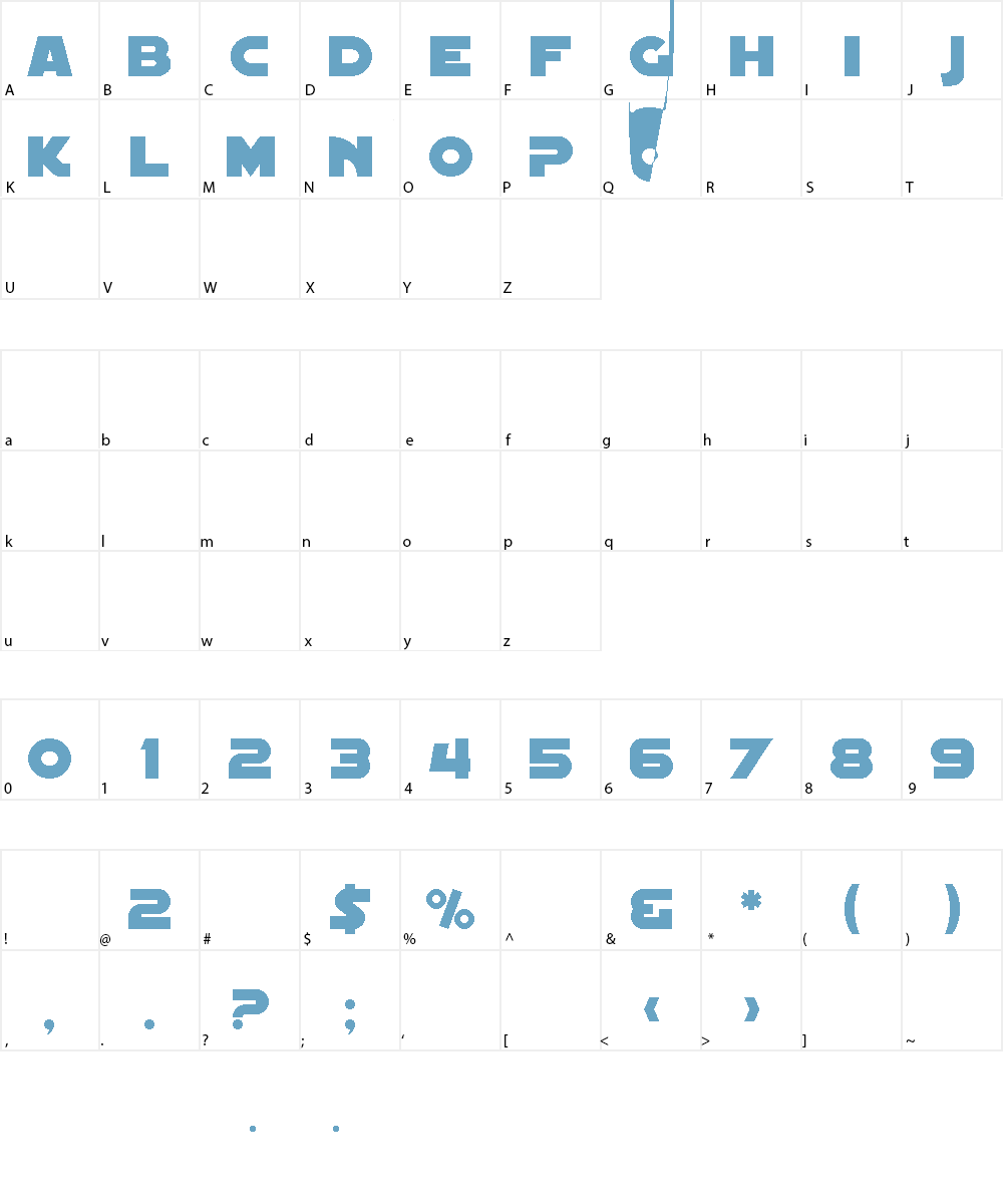 SF Distant Galaxy Font Character
