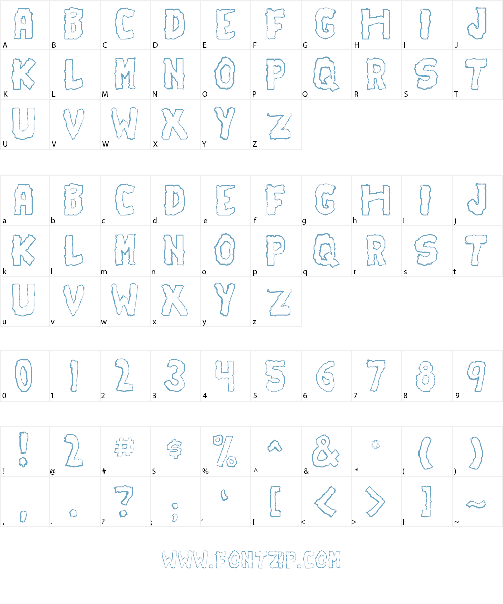 Earthshaker Font Character