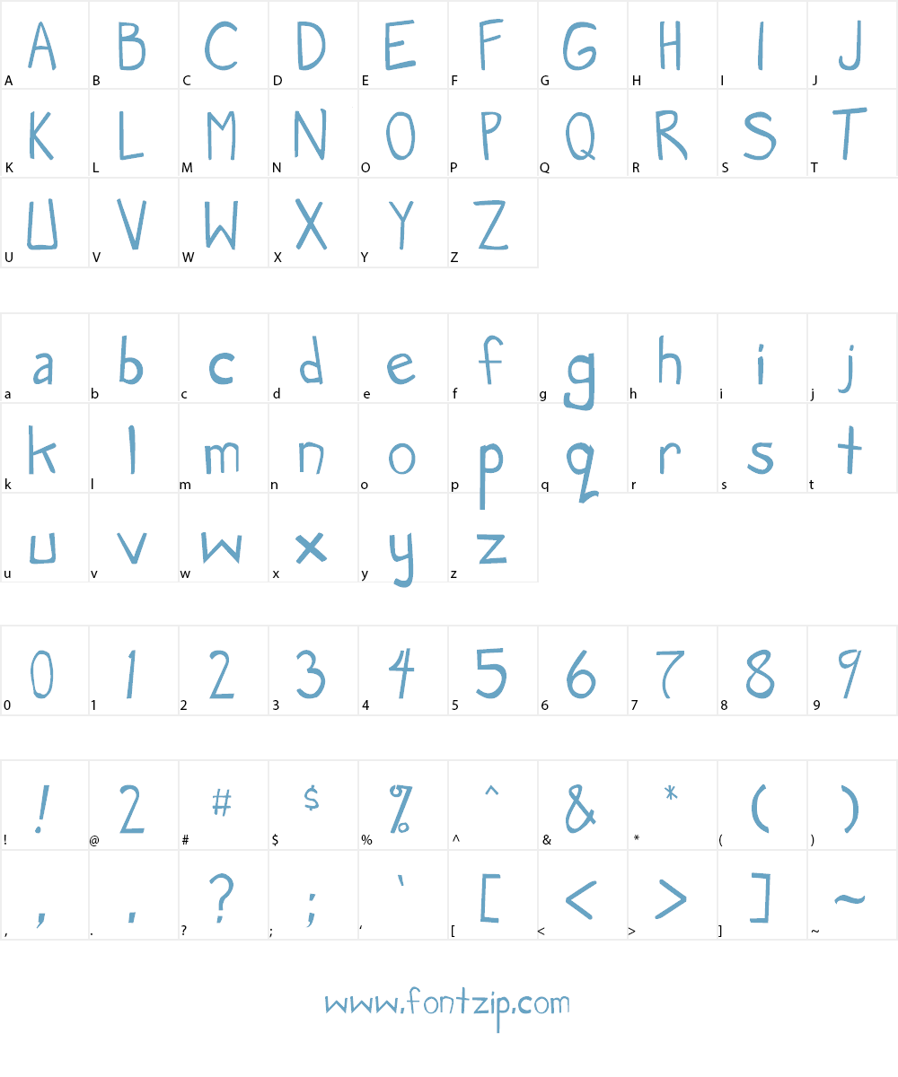 Manga Speak Font Character