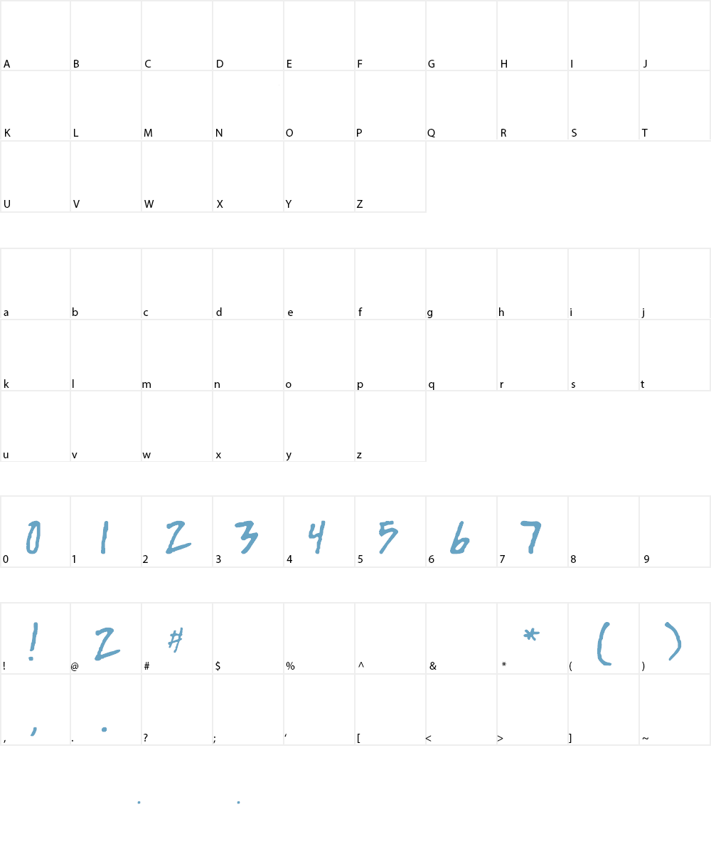 rise up Font Character