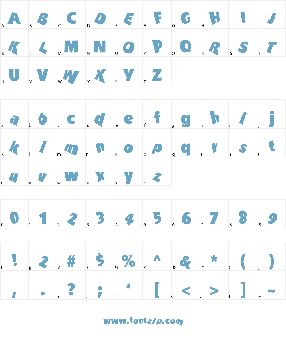 Drunk Font Character