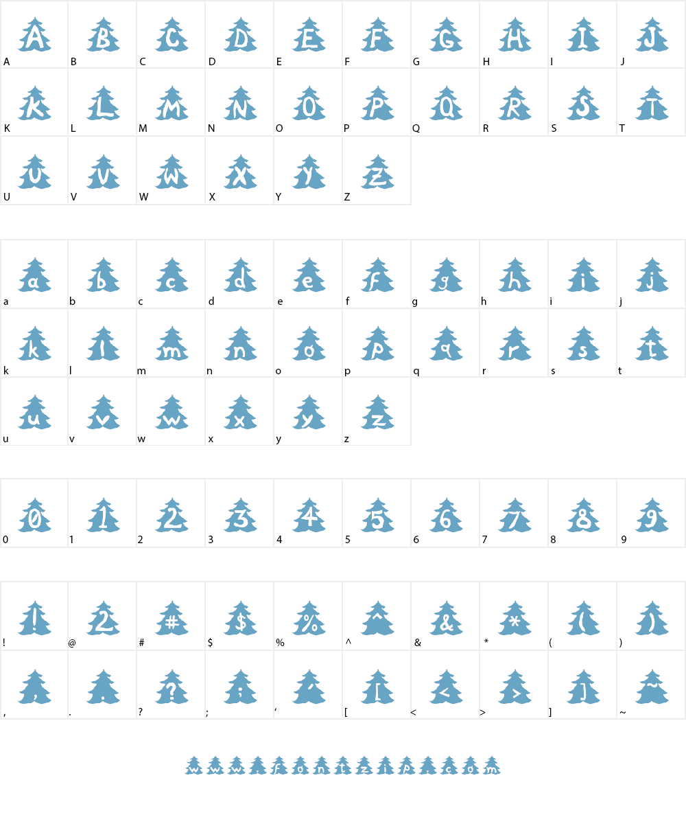 Christmas Tree Font Character