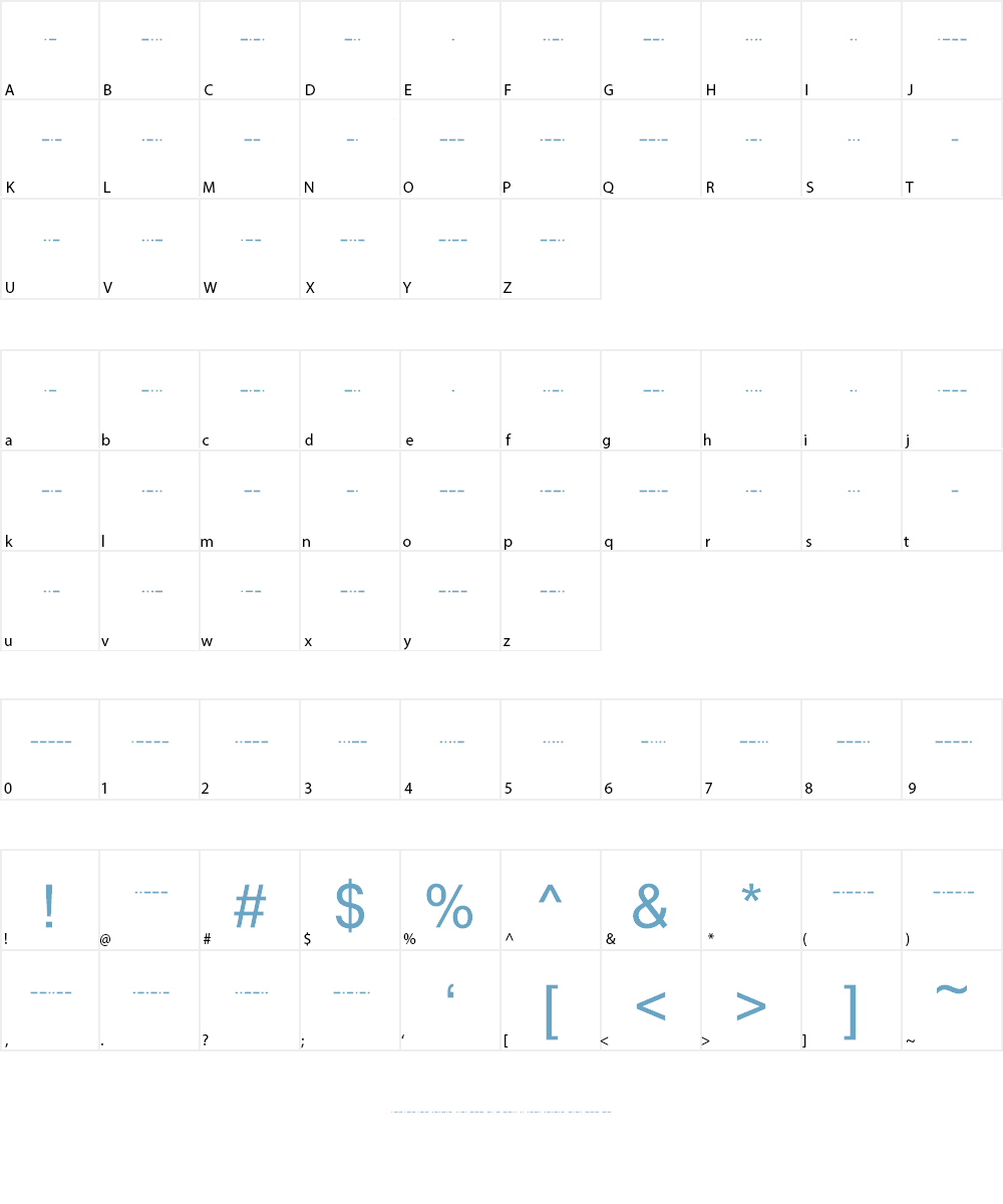Morse Code Font Character