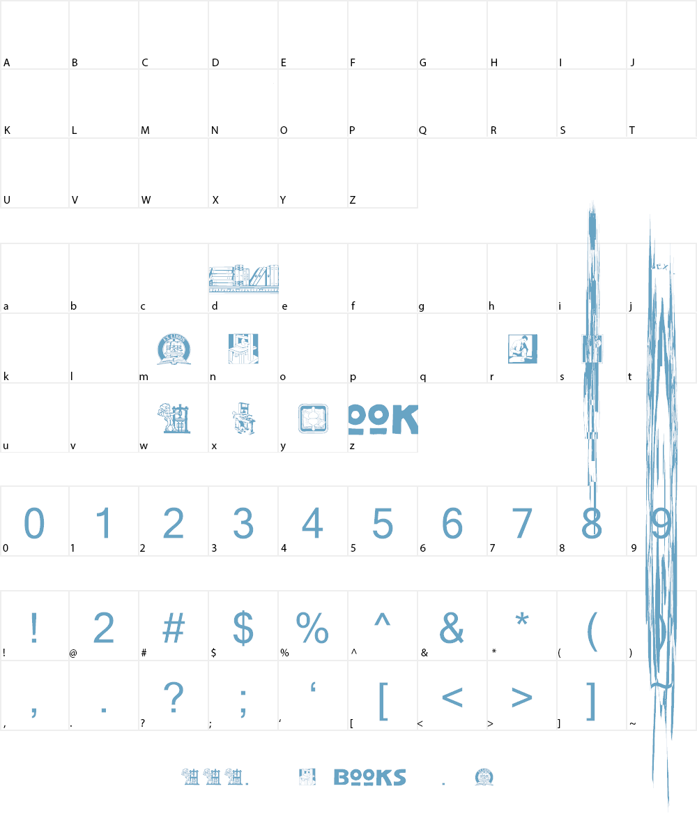 SL BookArts Font Character