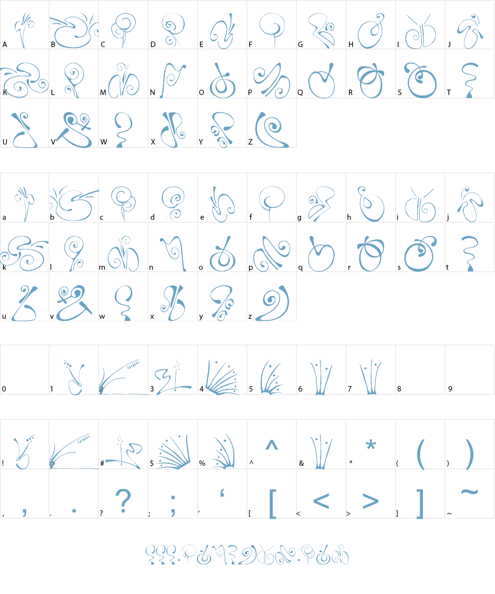 SL Squiggles Font Character