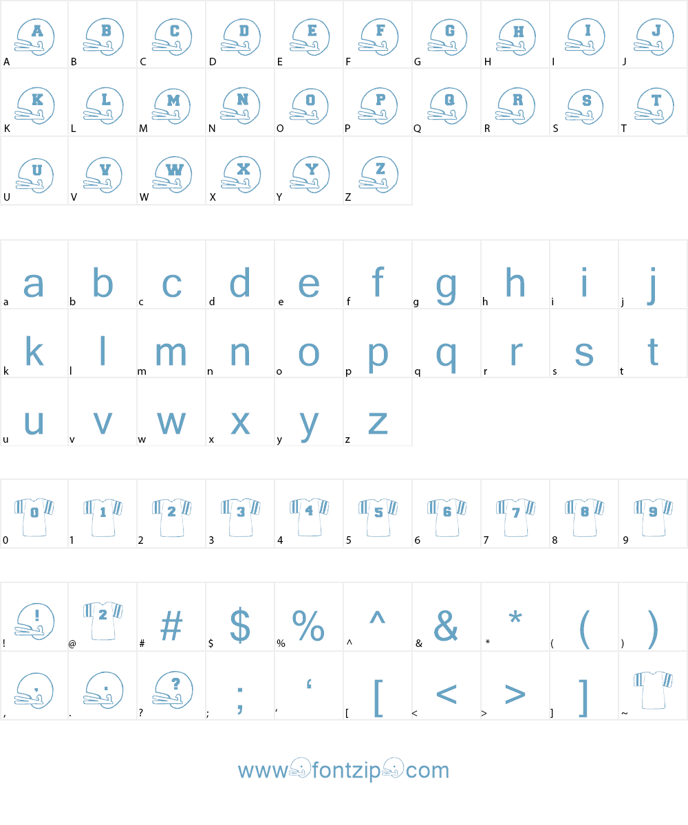 BJFootball Font Character