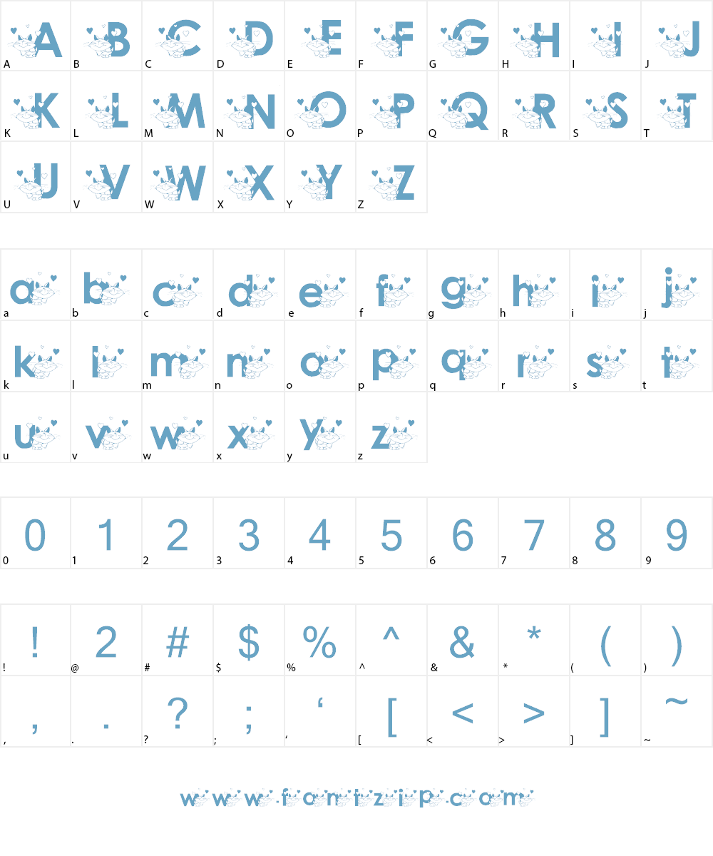 KG KATZCATZ Font Character