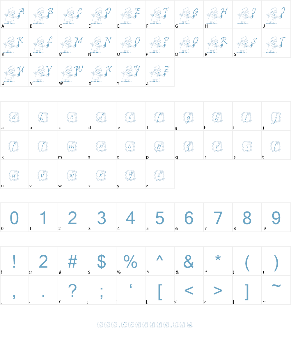KG ARTIST Font Character