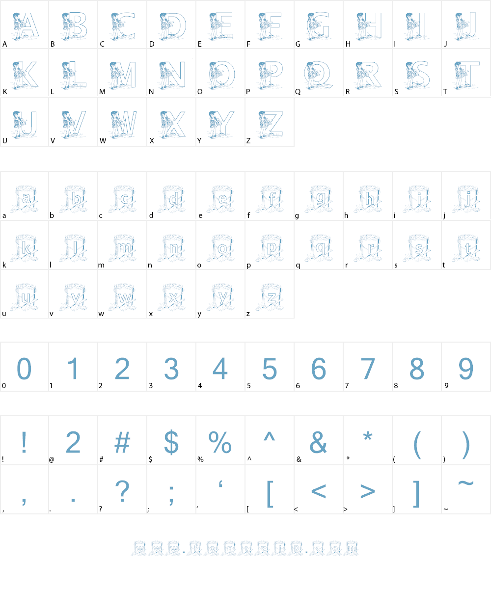 KG BEACH1 Font Character