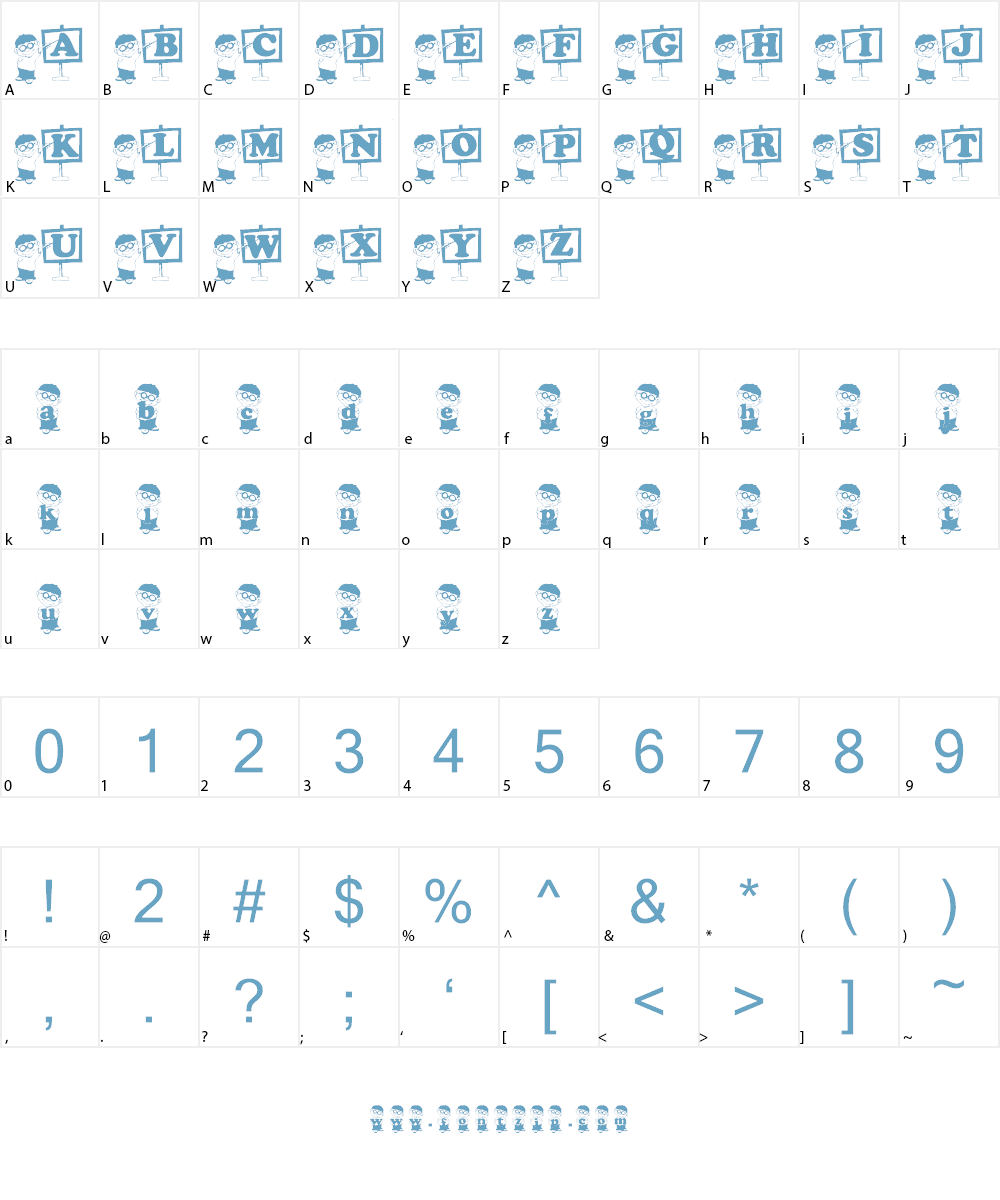 KG BOYZ Font Character
