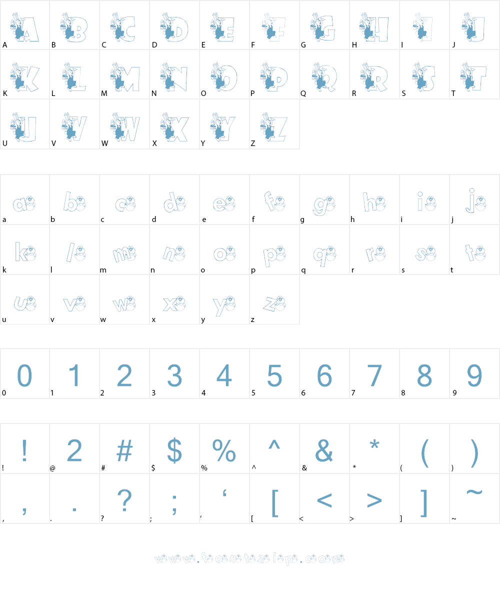 KG BUNBUN Font Character