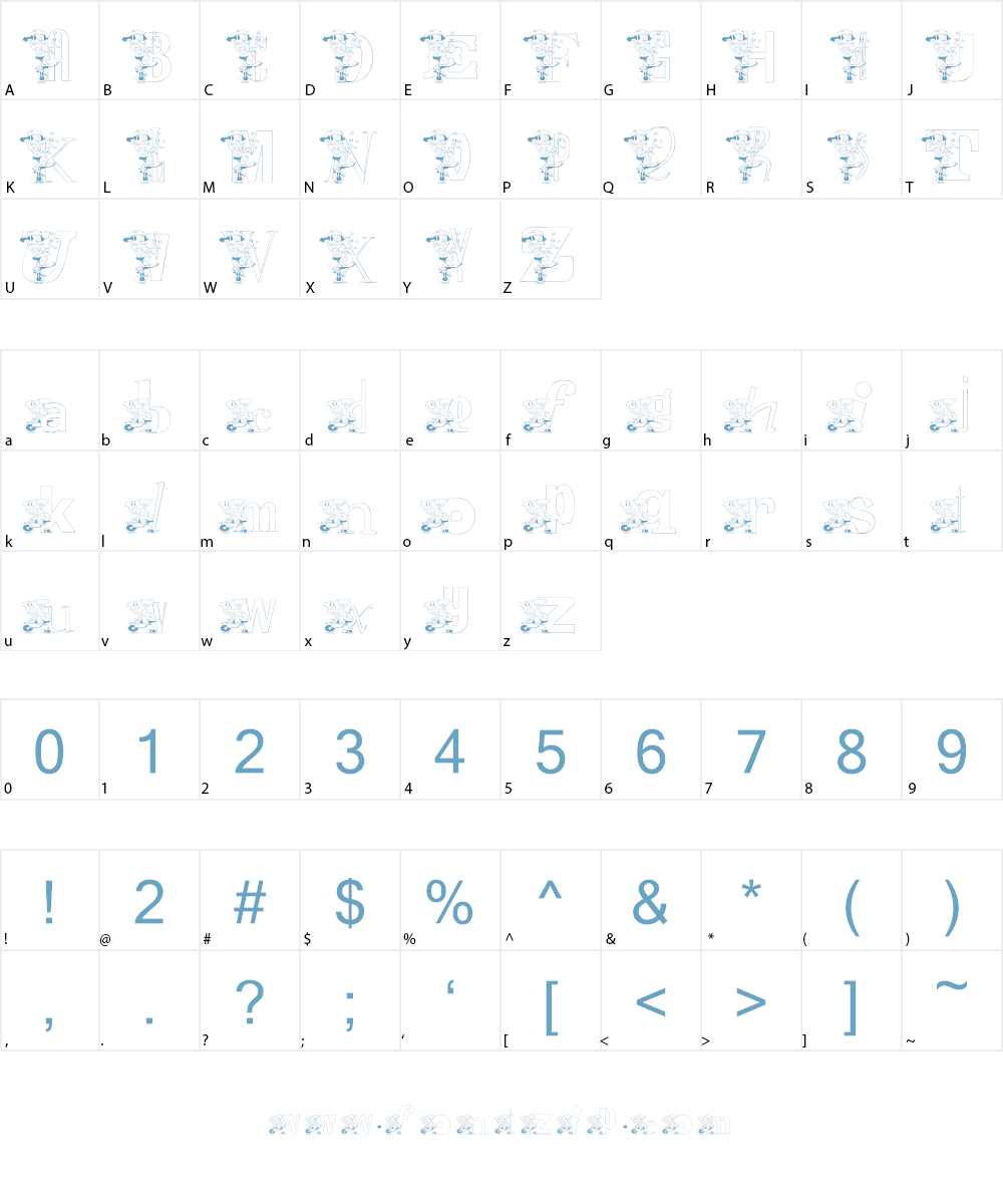 KG CLOWNZ Font Character