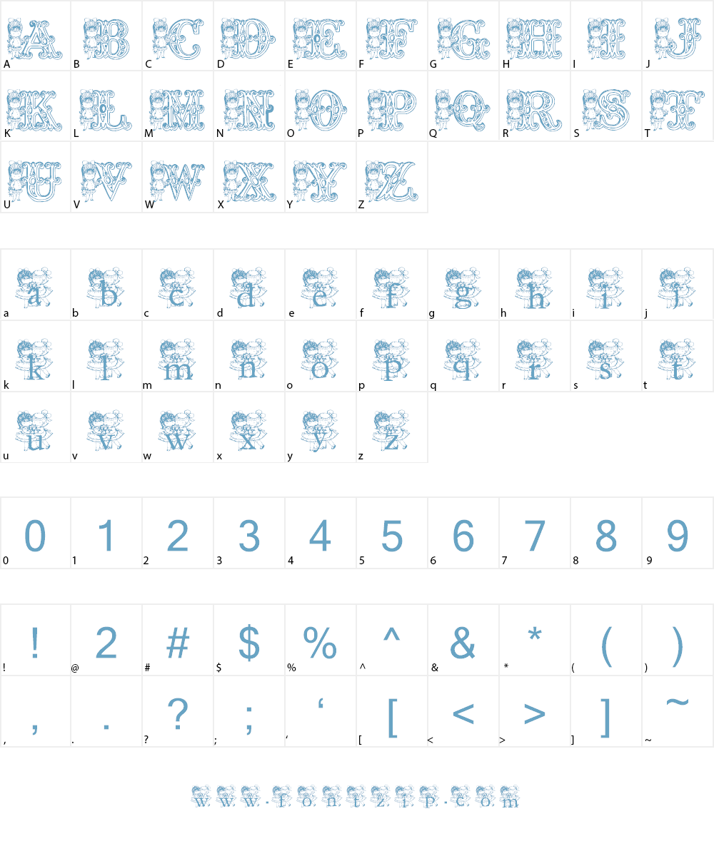 KG CUTIE1 Font Character