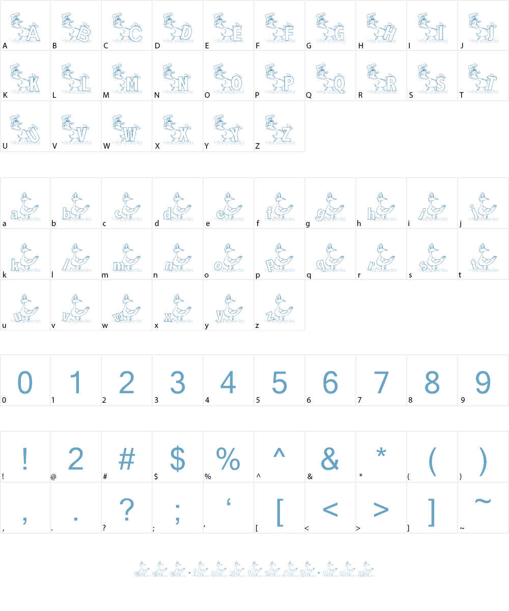 KG DUCKS2 Font Character