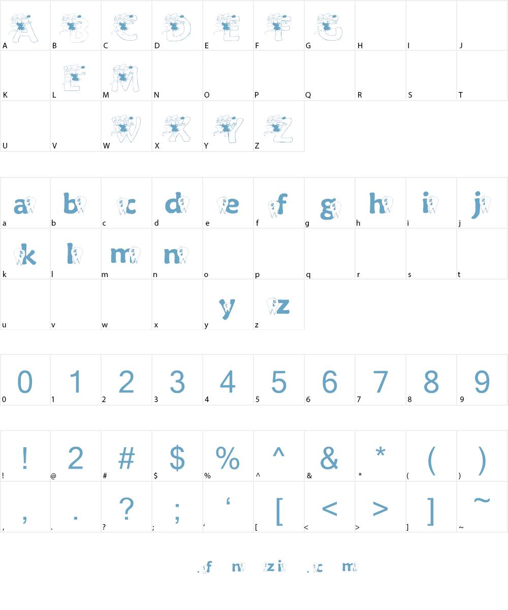 KG FAIRY Font Character