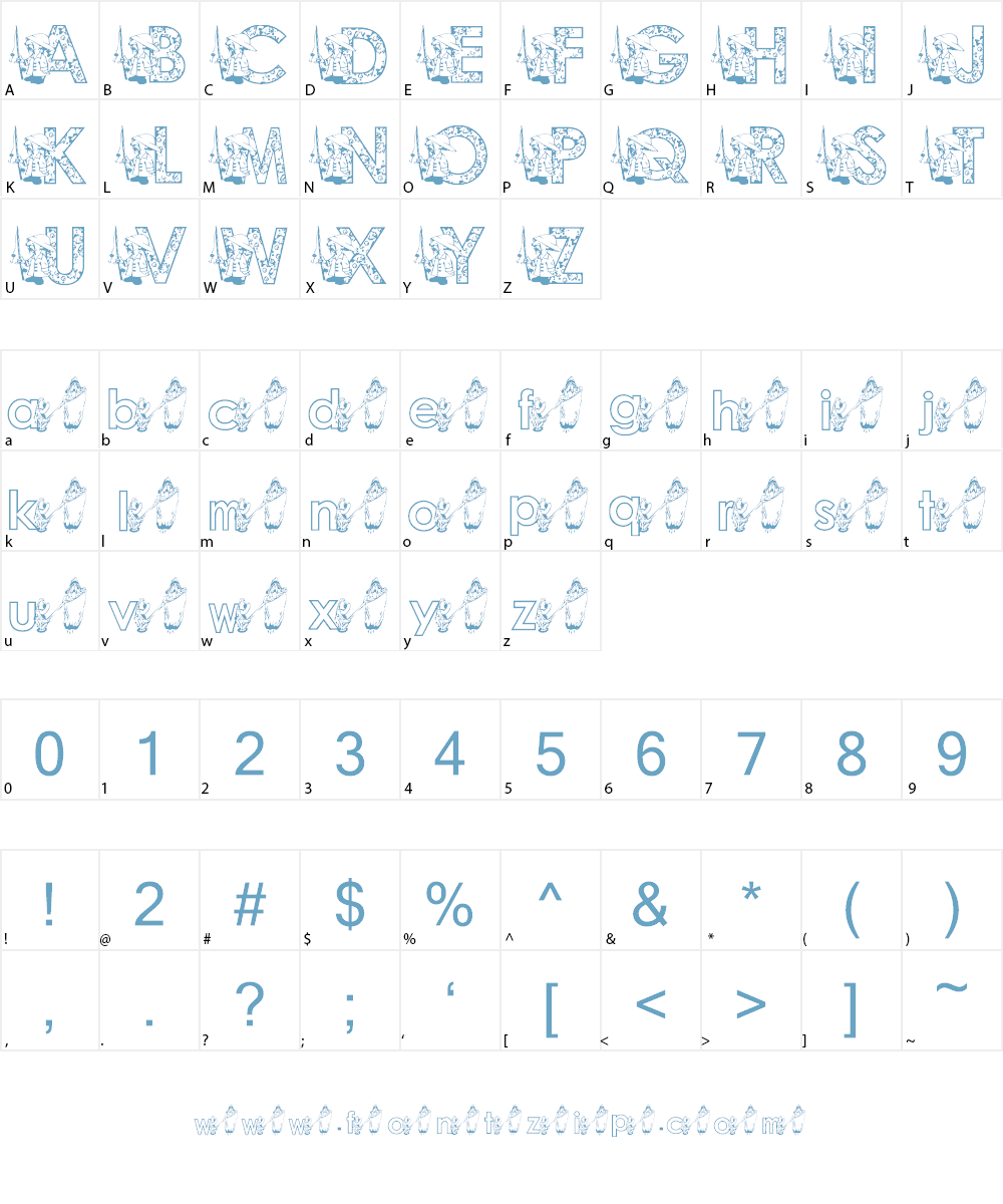 KG FISHERMAN Font Character