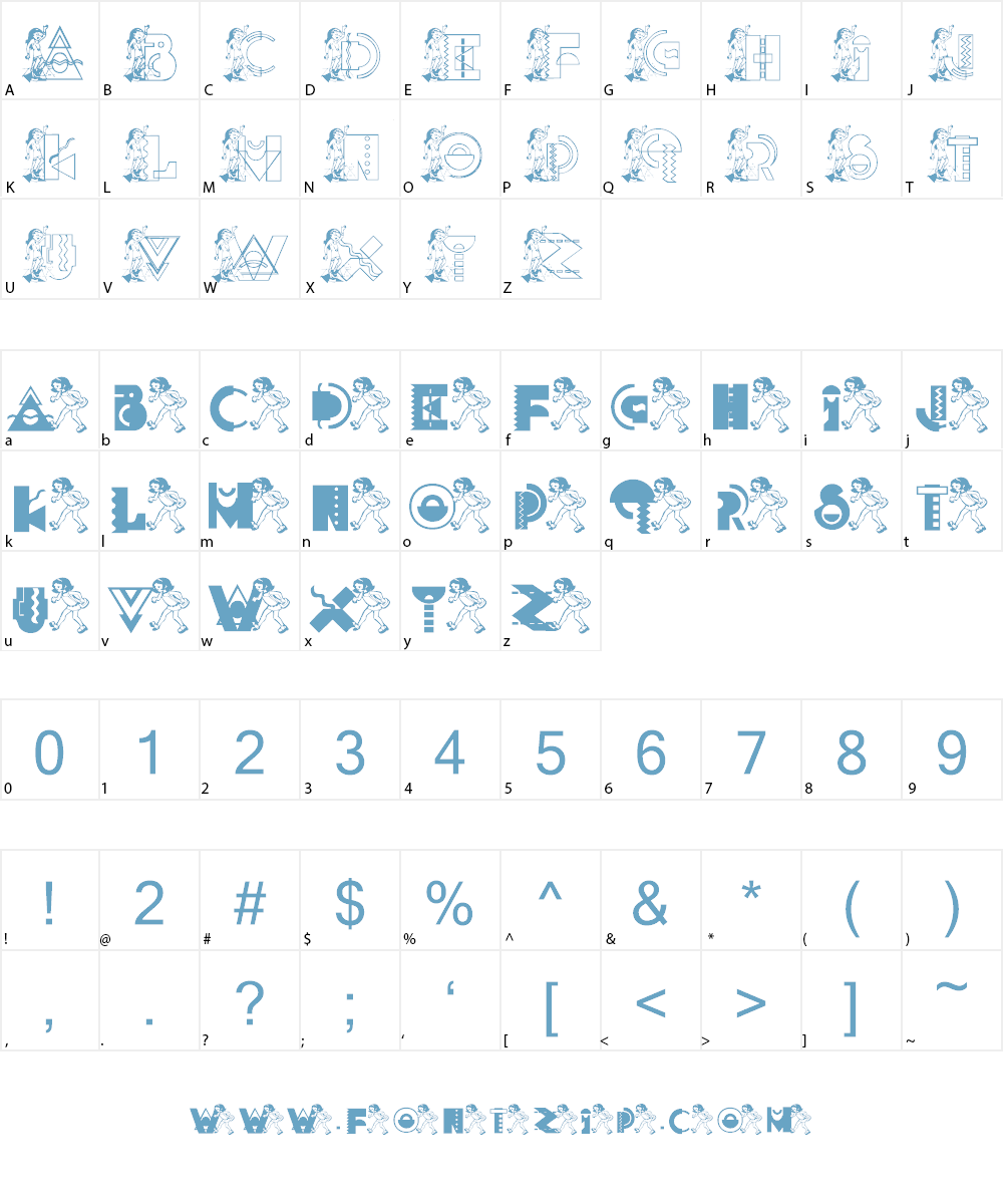 KG FUNKYGIRL Font Character