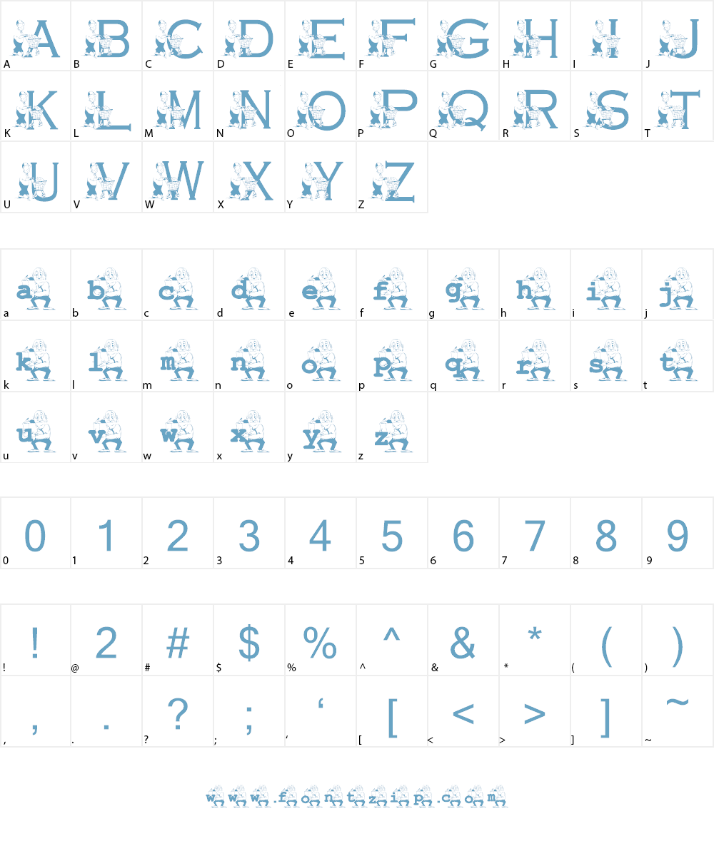 KG GROCERY Font Character