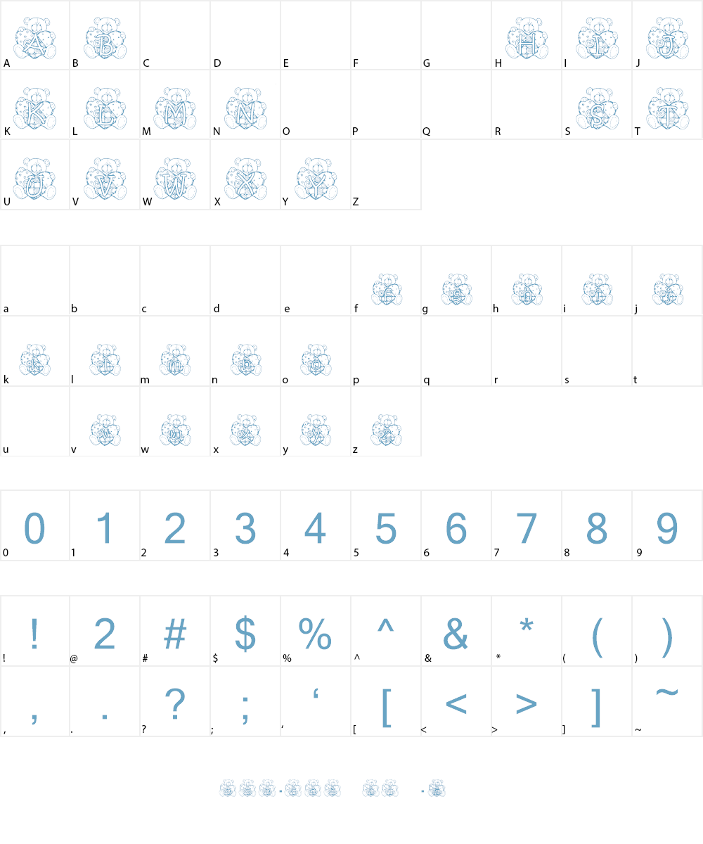 KG PATCHBEAR Font Character