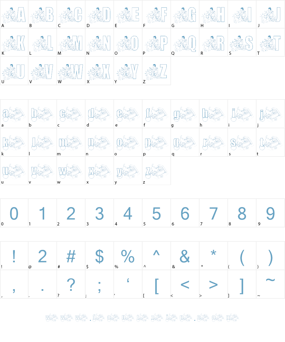 KG Pup Font Character