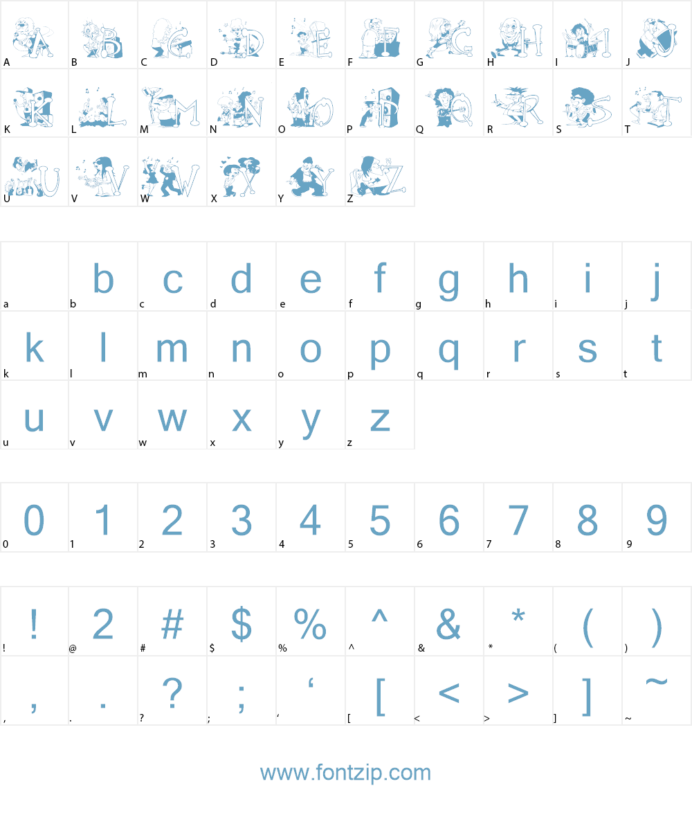 KG ROCK CONCERT Font Character