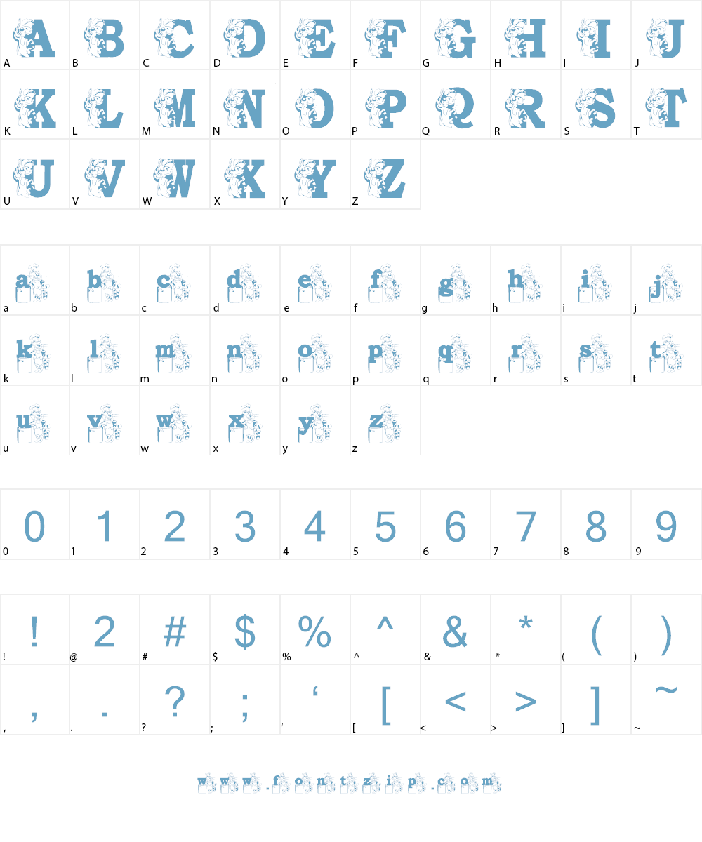 KG TIGERCOOK Font Character