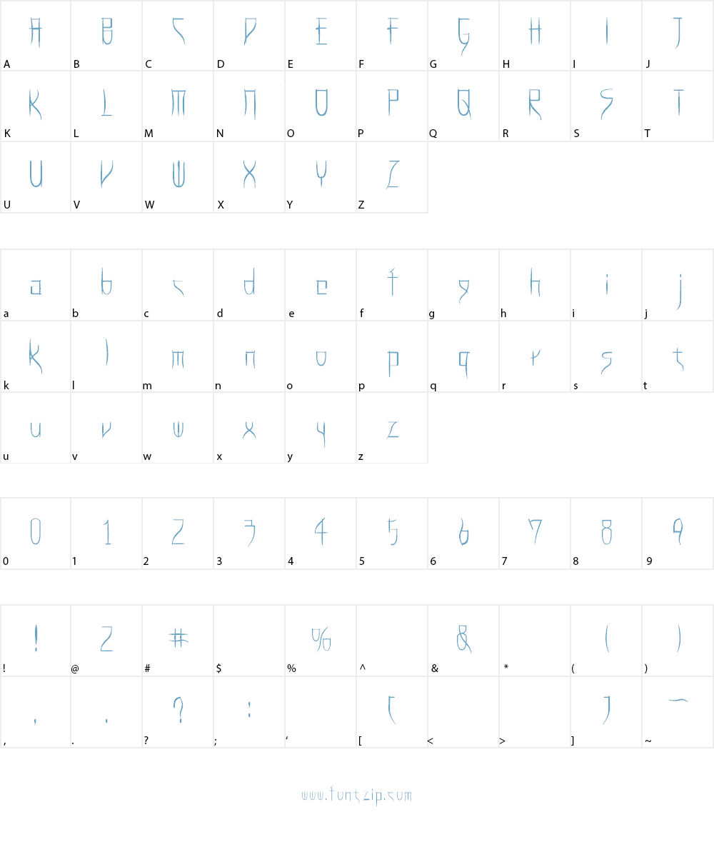 take Font Character