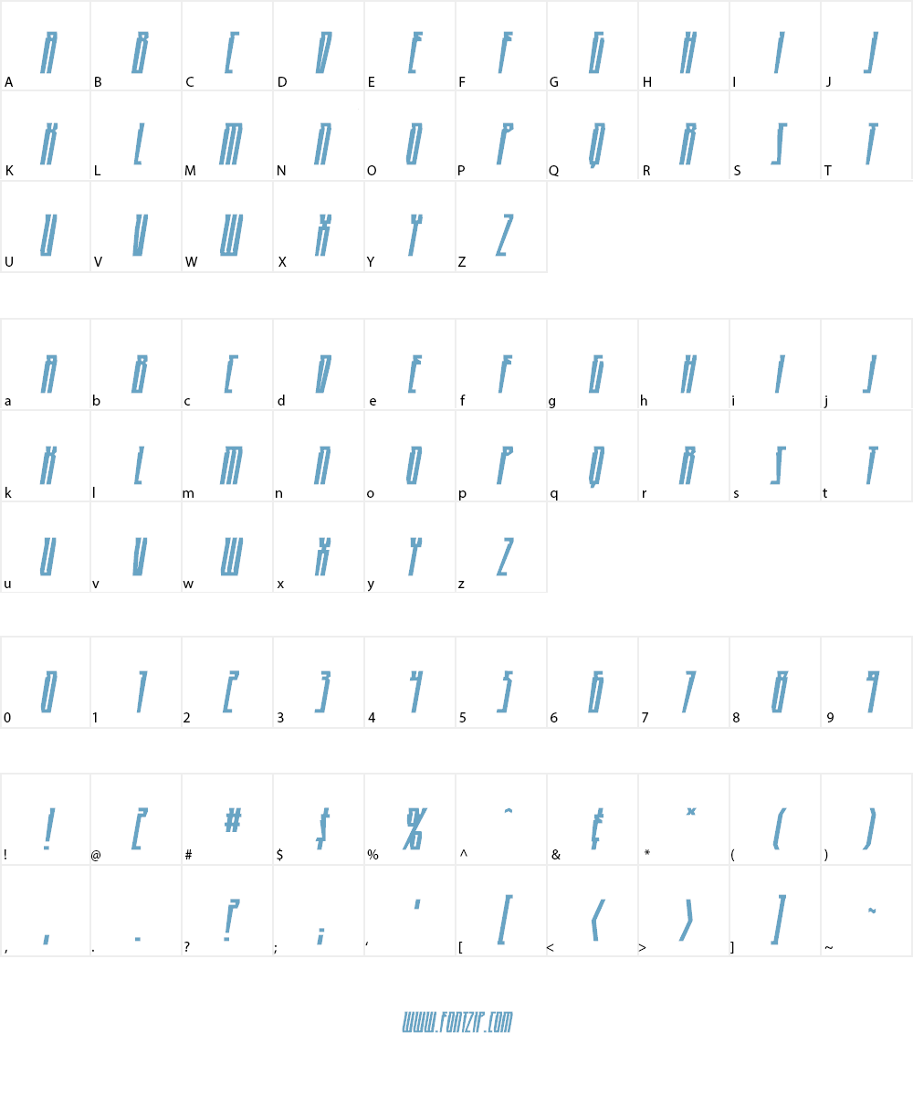 HighRise BB Font Character