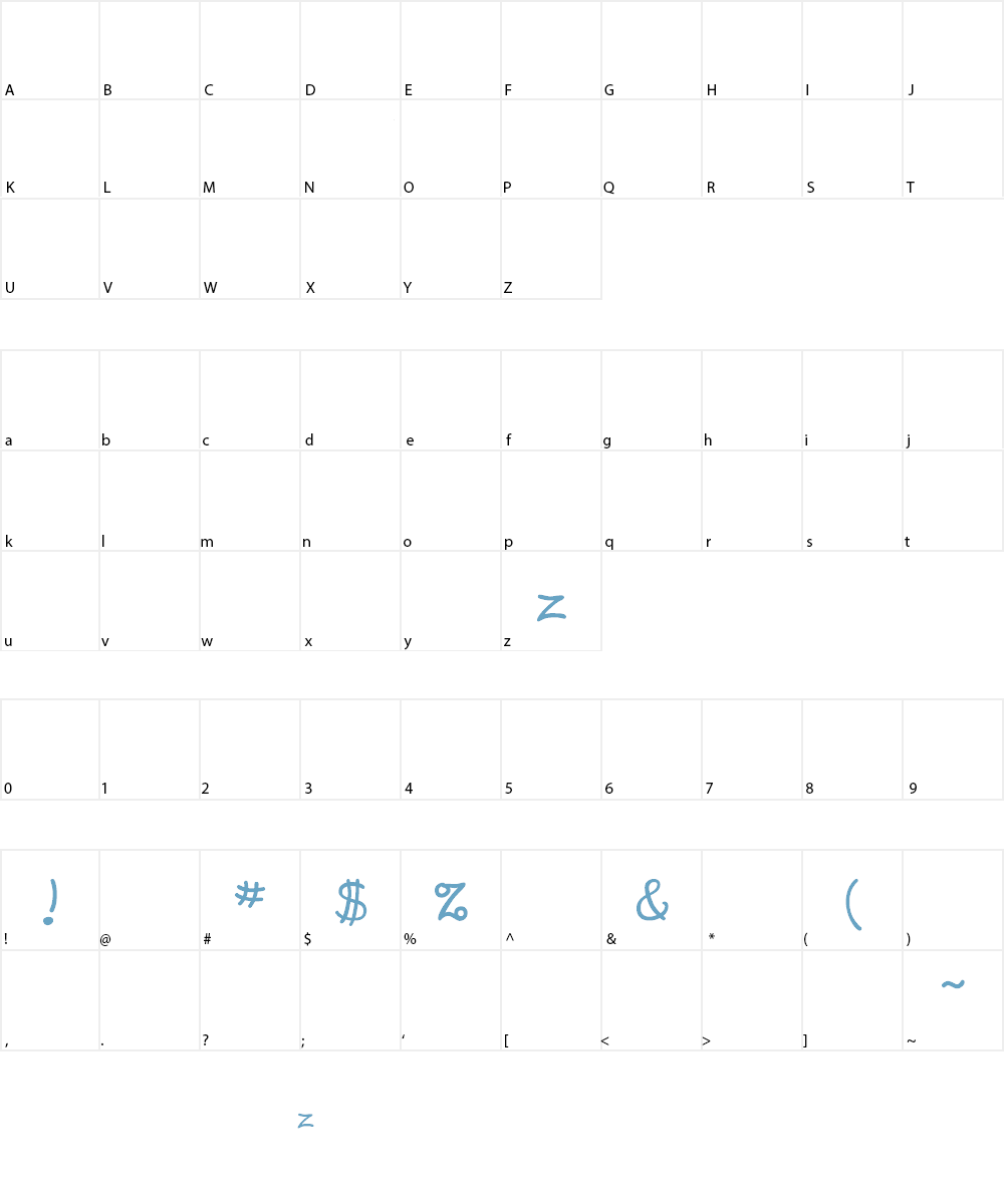 Harrowprint Font Character