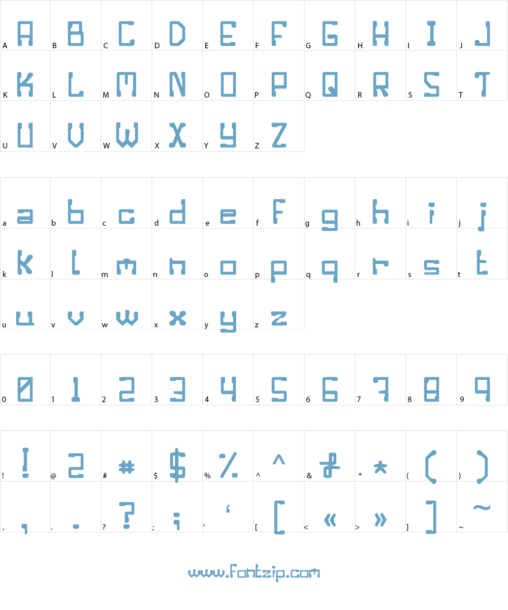 Enilorac gty Font Character