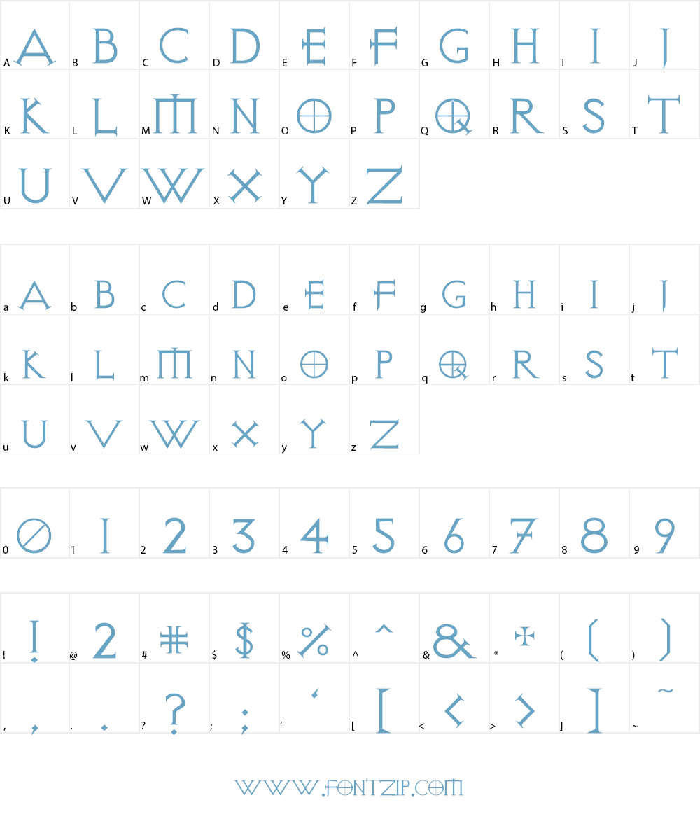 Visitation Font Character
