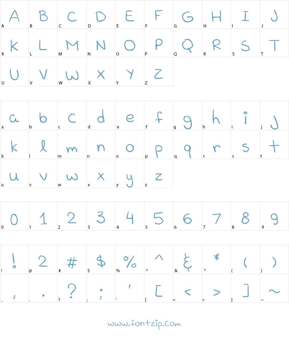 alliewriting! Font Character