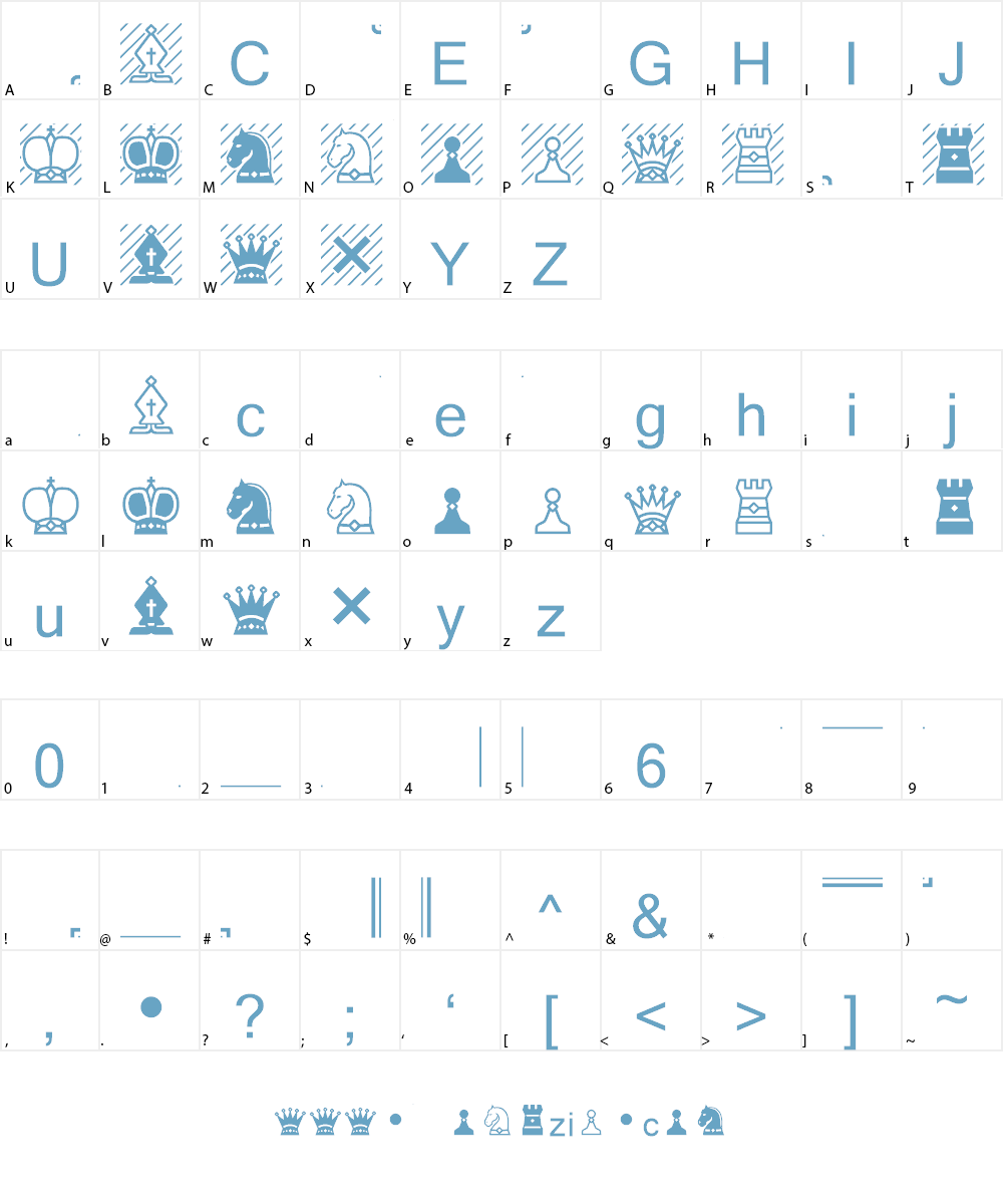 Chess-7 Font Character