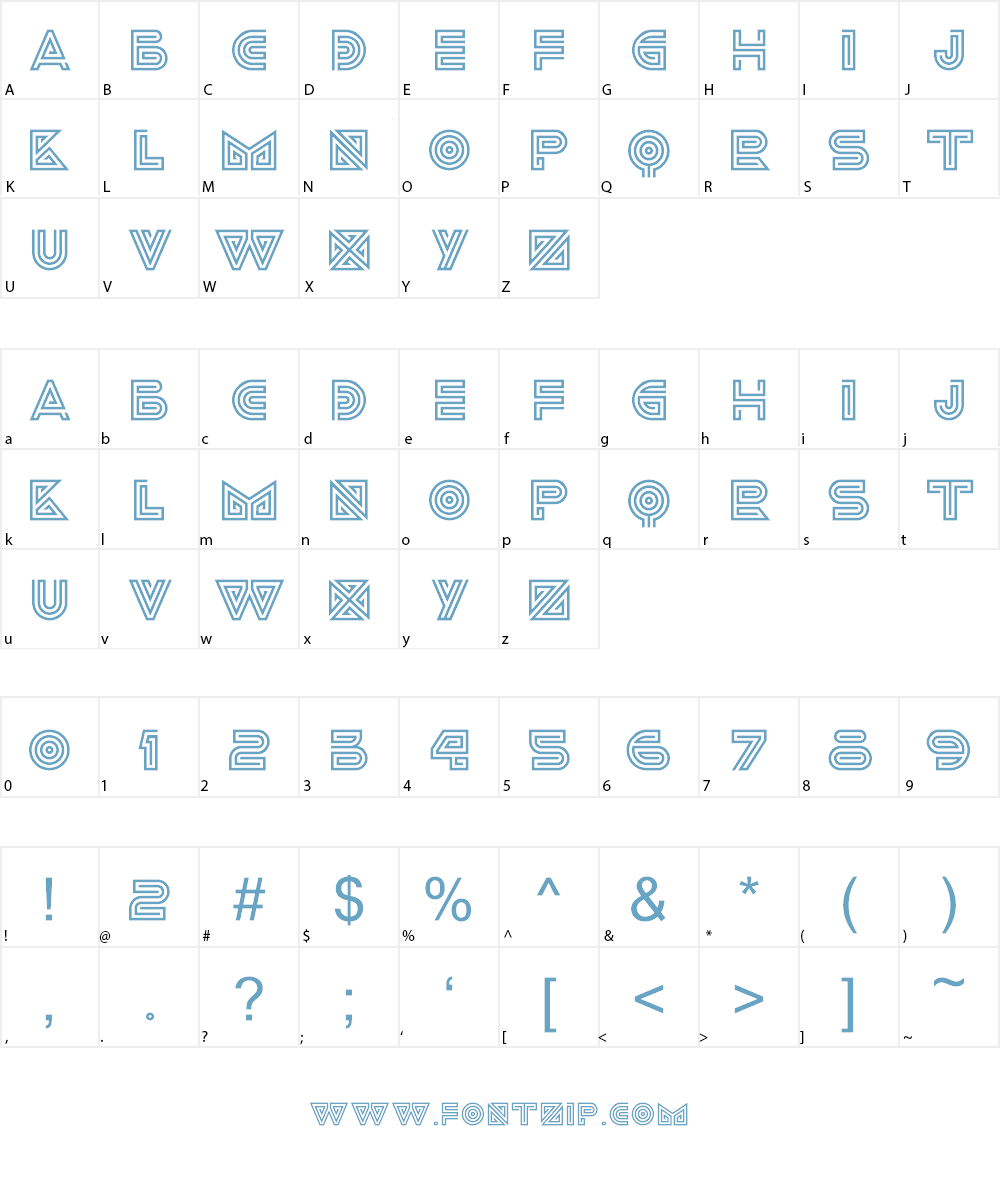 ideoma LINER Font Character