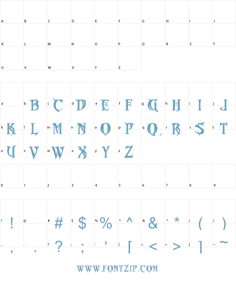 Metal Macabre Font Character