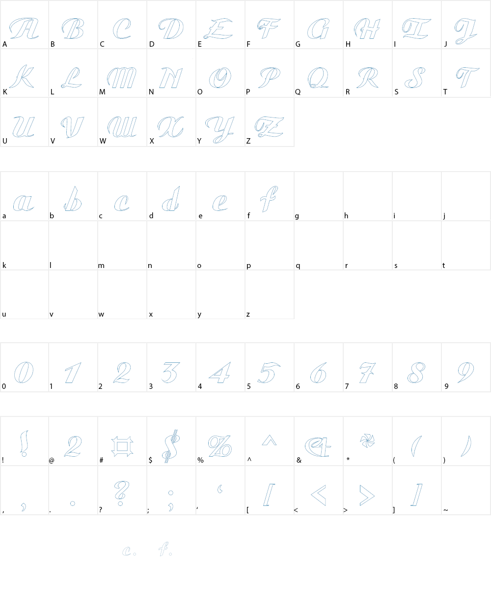 Gauche Display Font Character