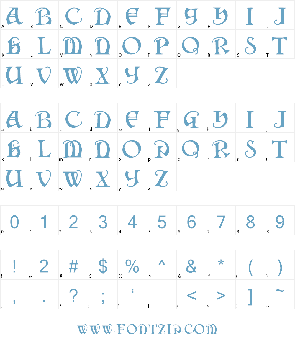 Darkenstone Font Character
