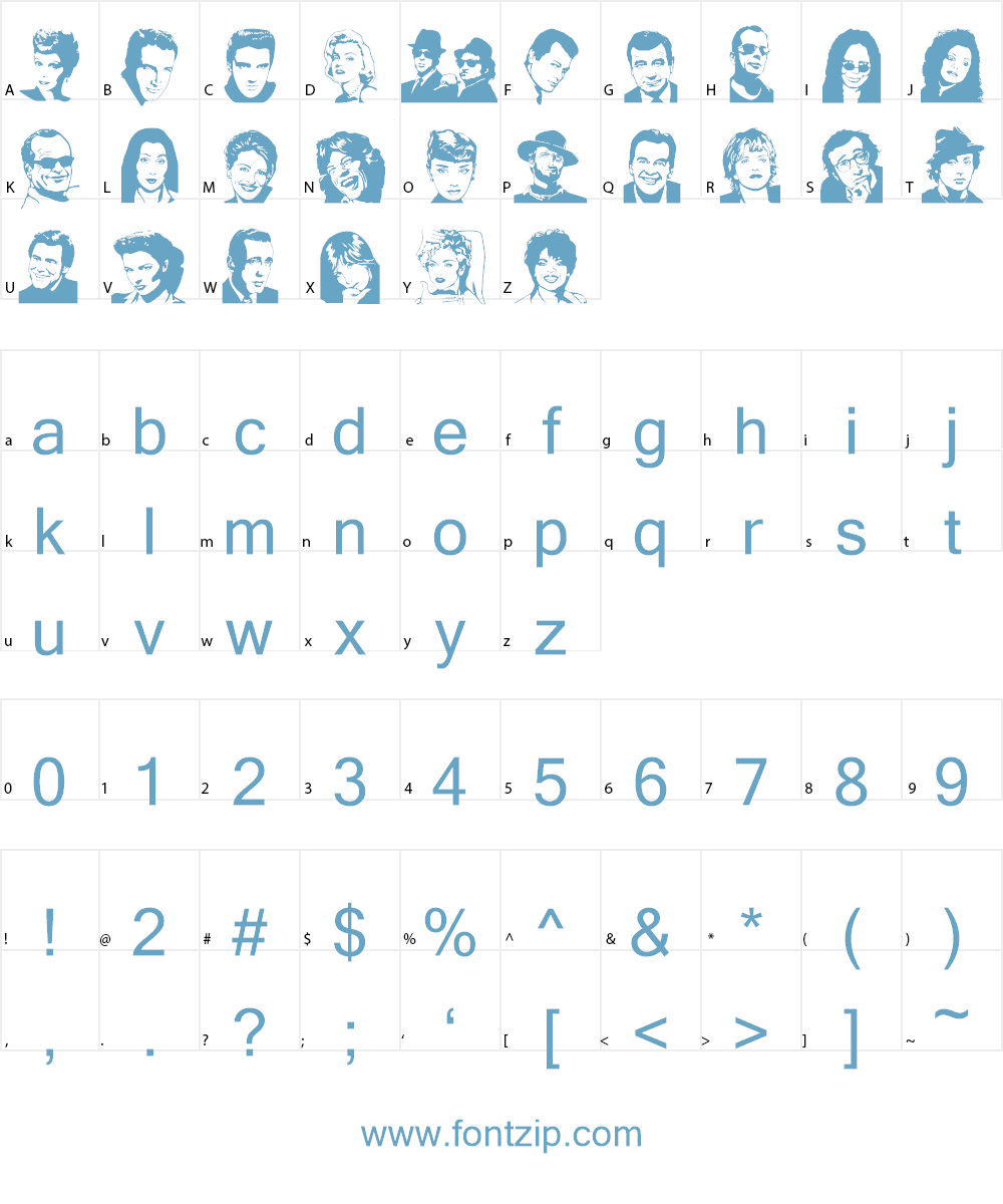FamousFolks Font Character