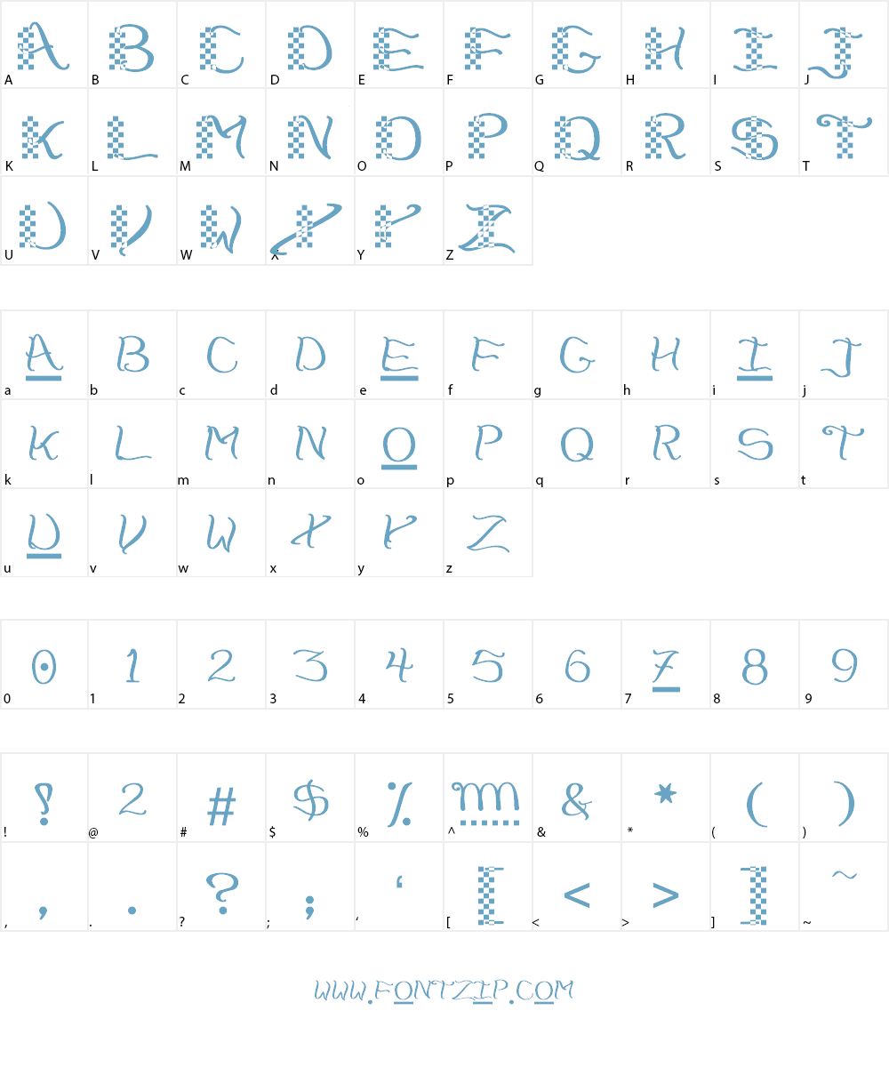 CheckerHat Font Character