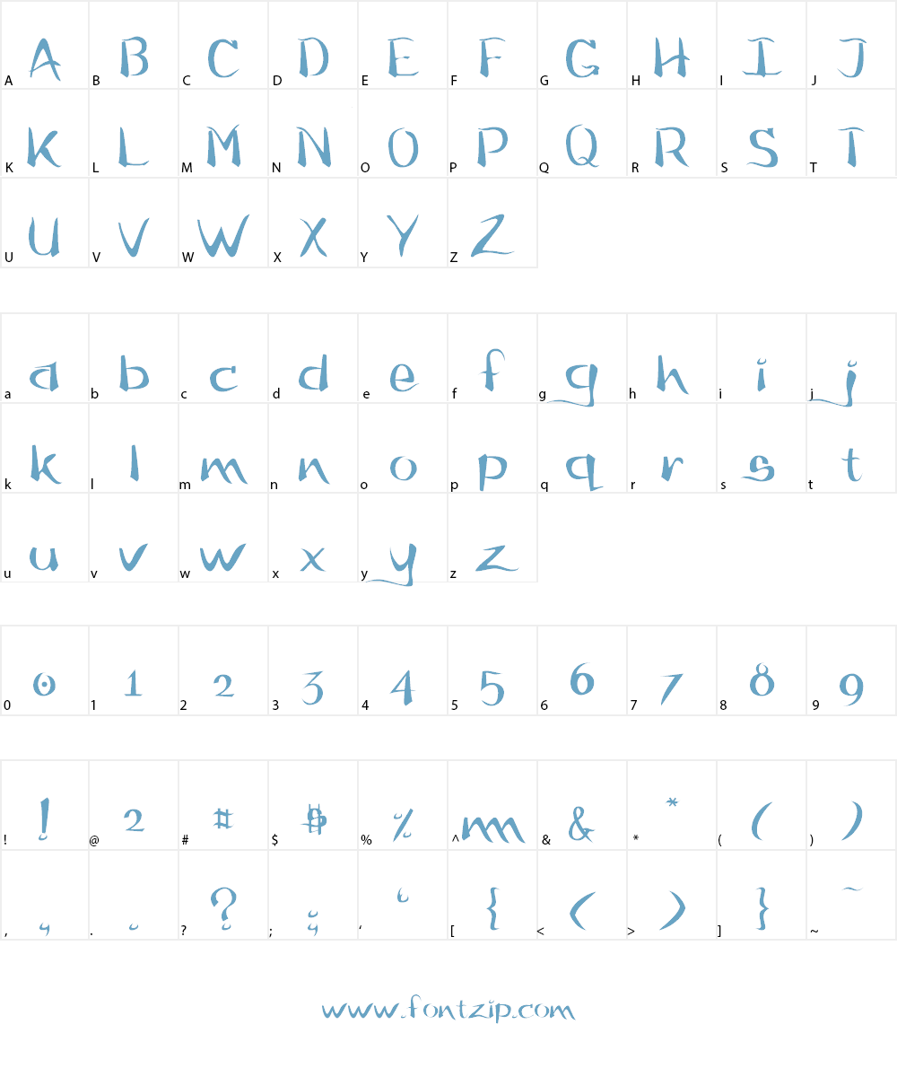 Flow Font Character