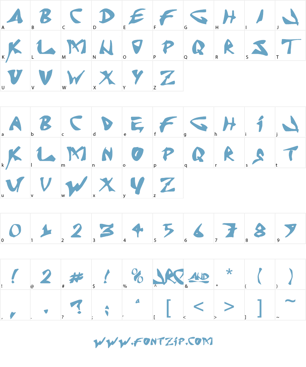 J Random C Font Character