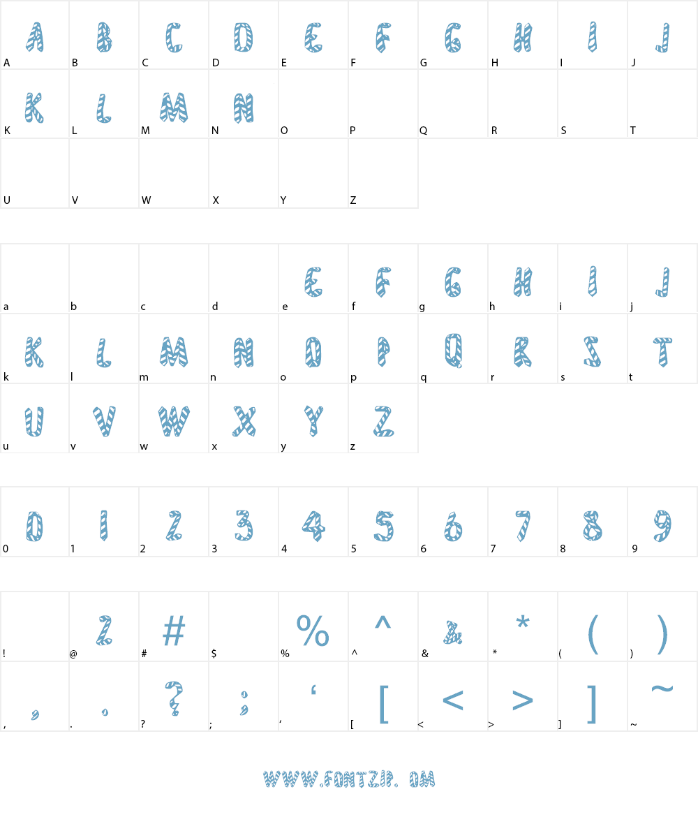 Striped Neckties Font Character