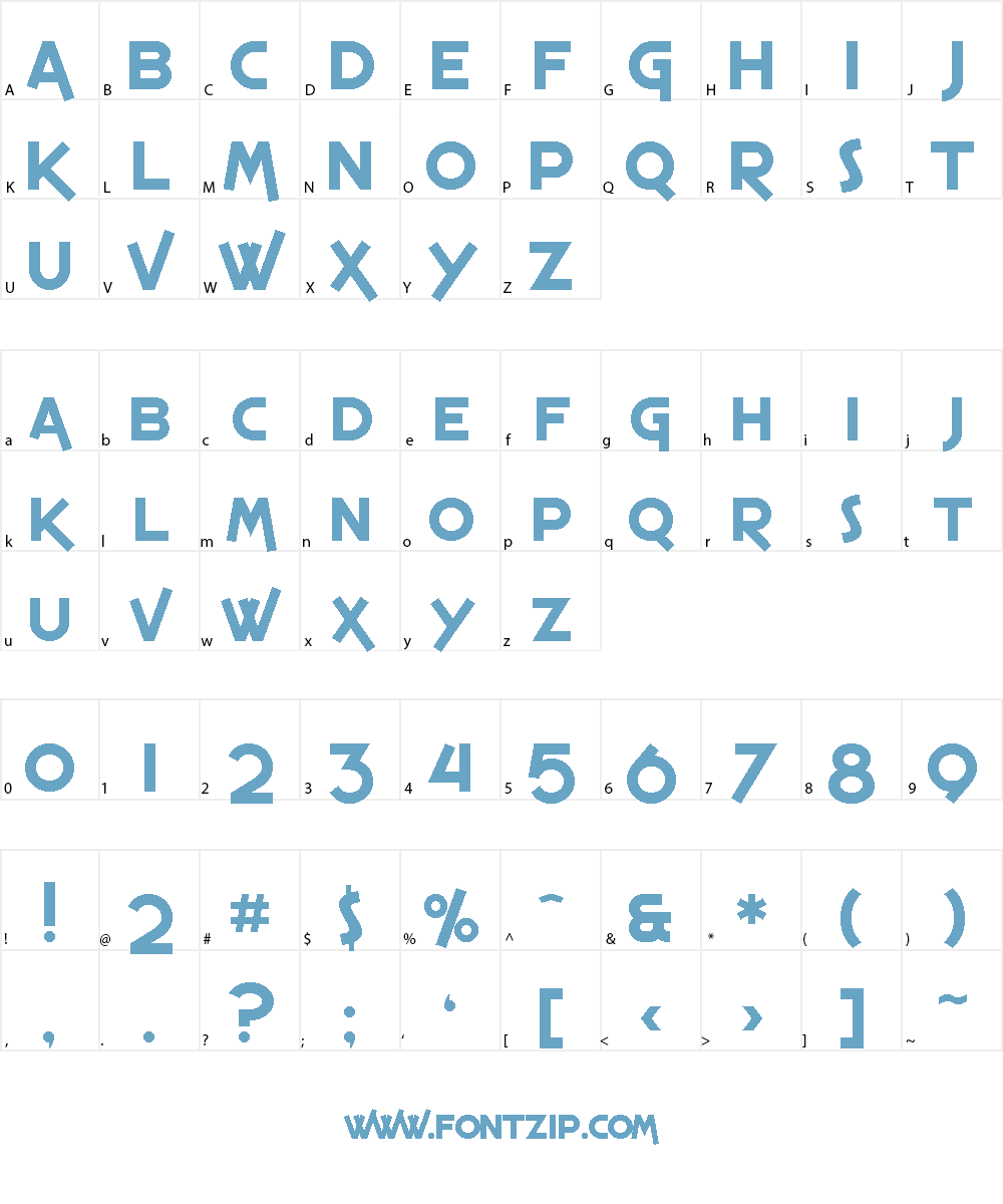 SF Espresso Shack Font Character