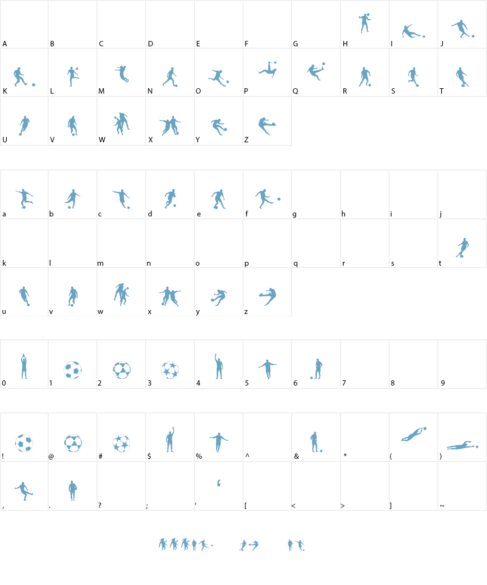 Soccer II Font Character
