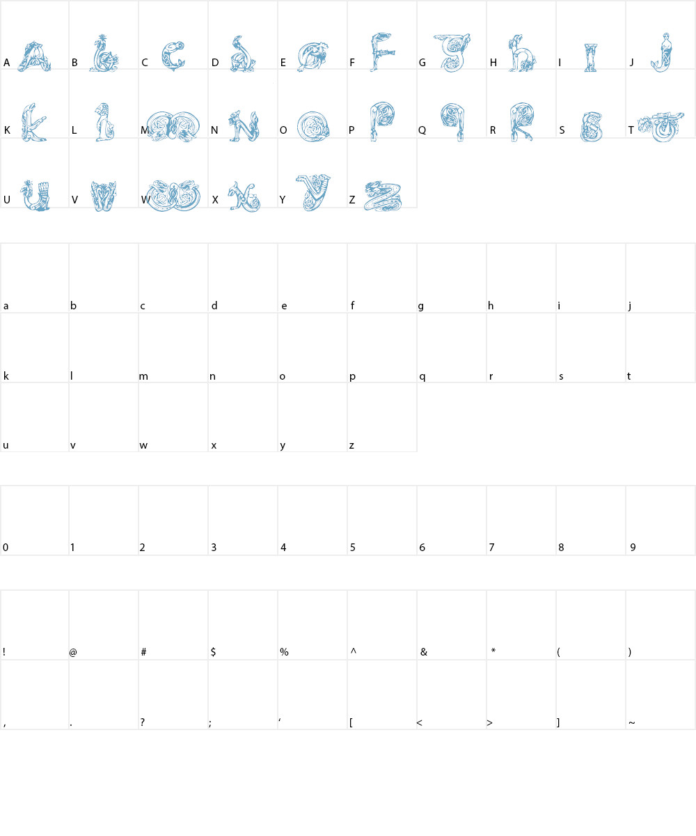 Animal Caps Font Character