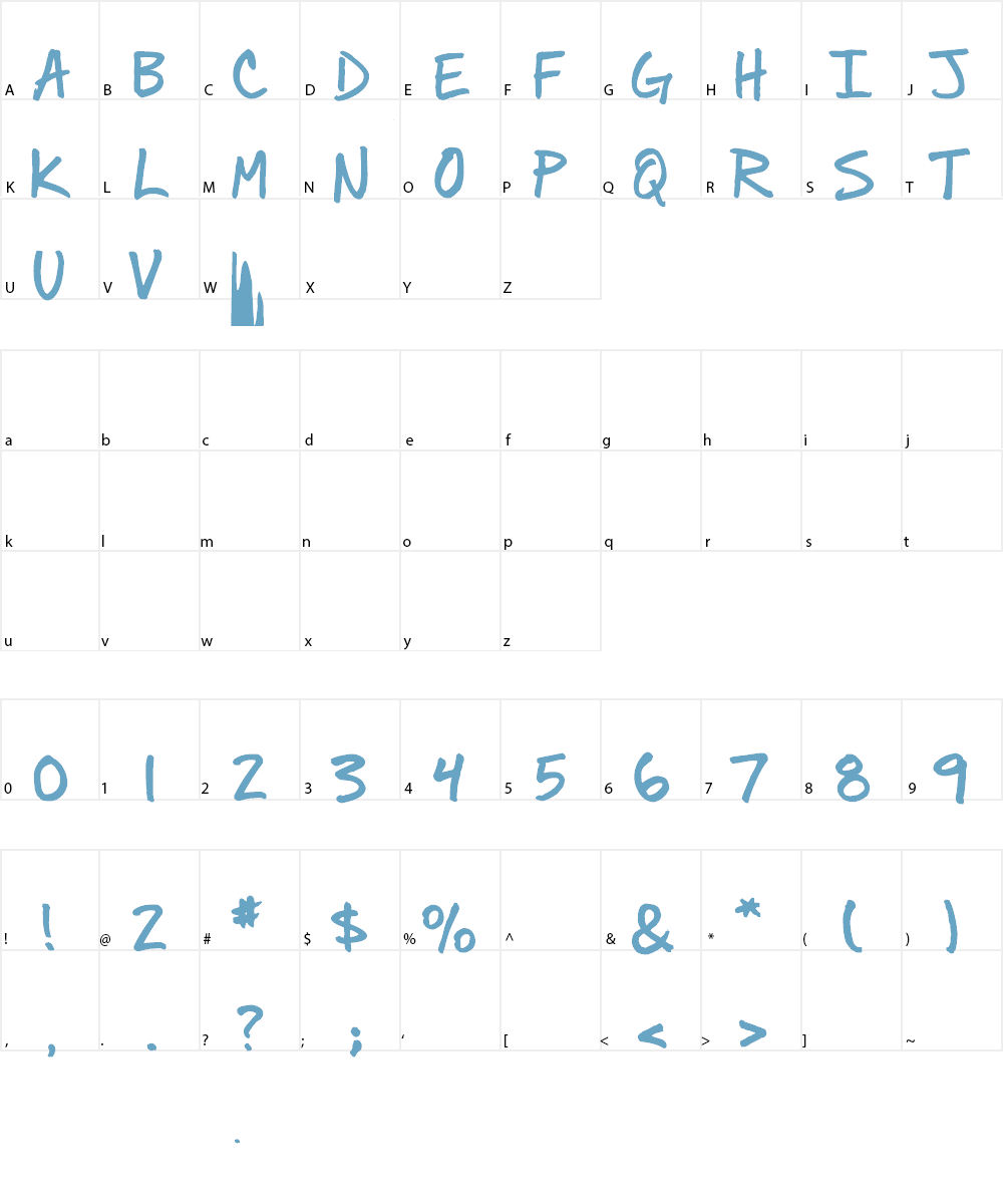 Jotterscript Font Character