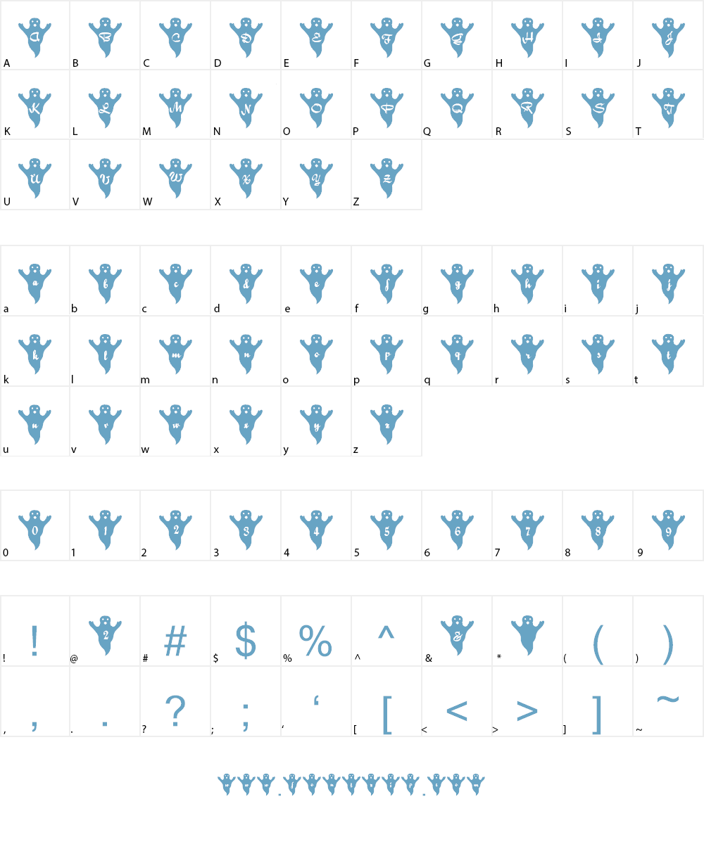 LMS Spooky Speller Font Character